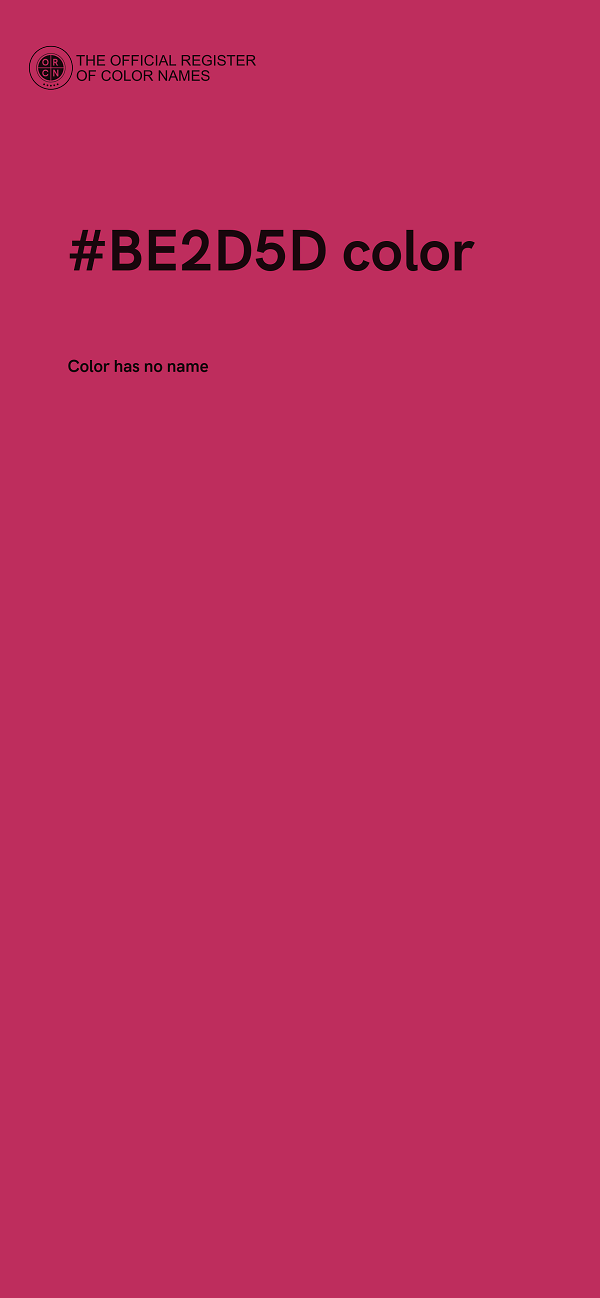 #BE2D5D color image