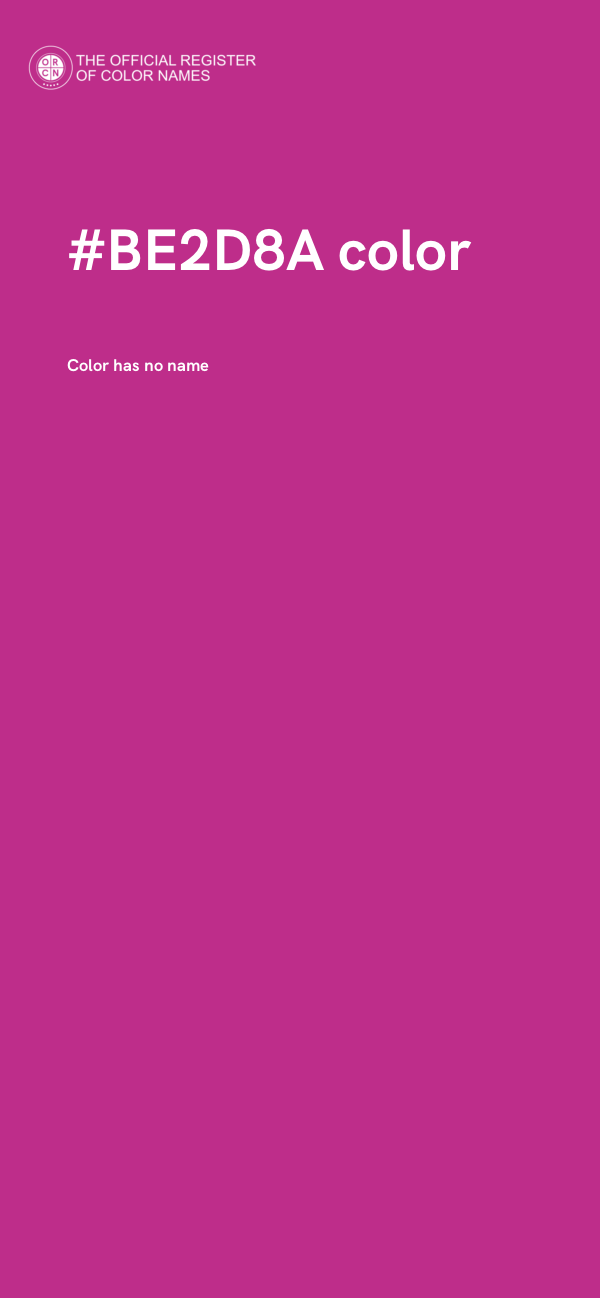 #BE2D8A color image