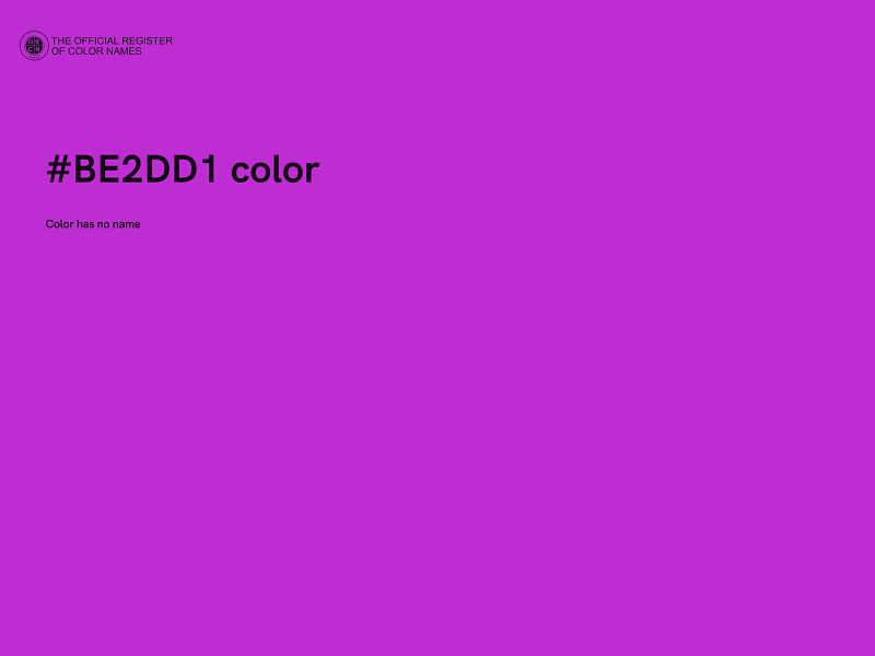 #BE2DD1 color image