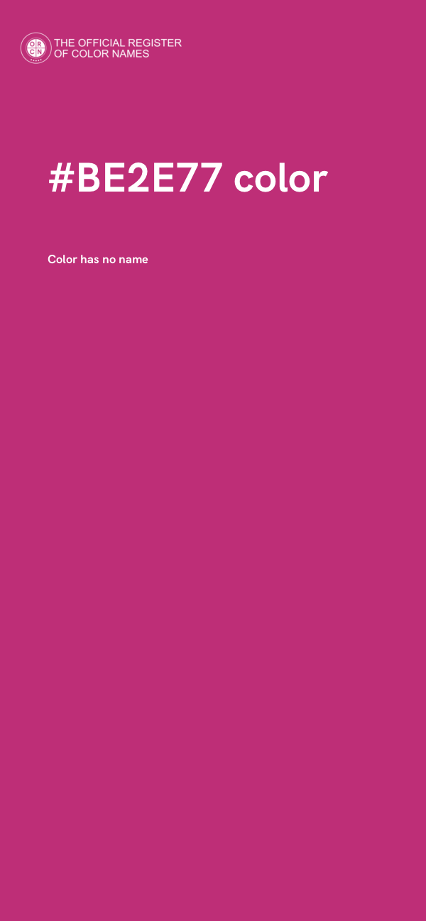 #BE2E77 color image