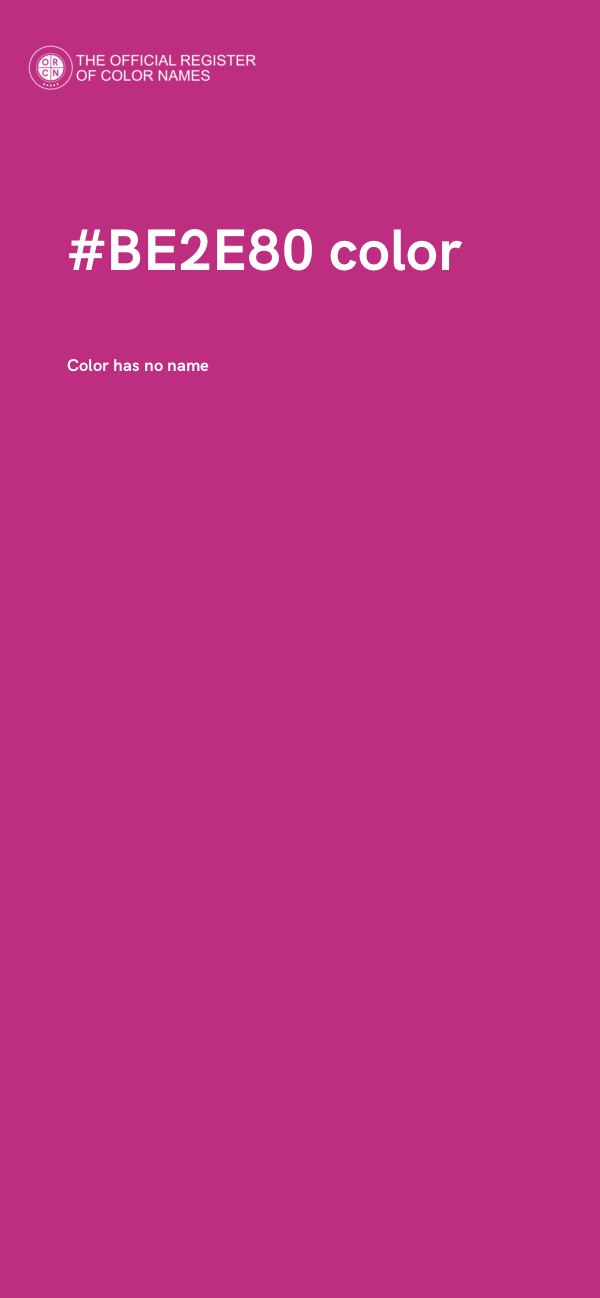#BE2E80 color image