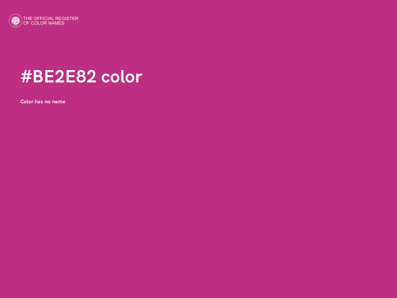 #BE2E82 color image
