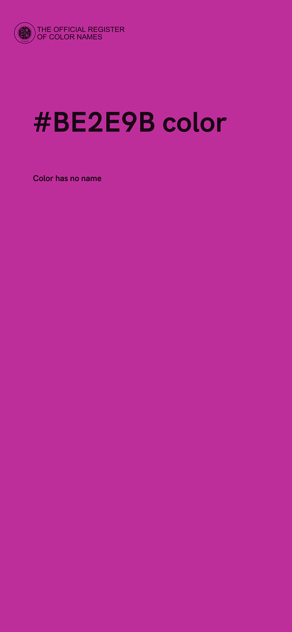 #BE2E9B color image