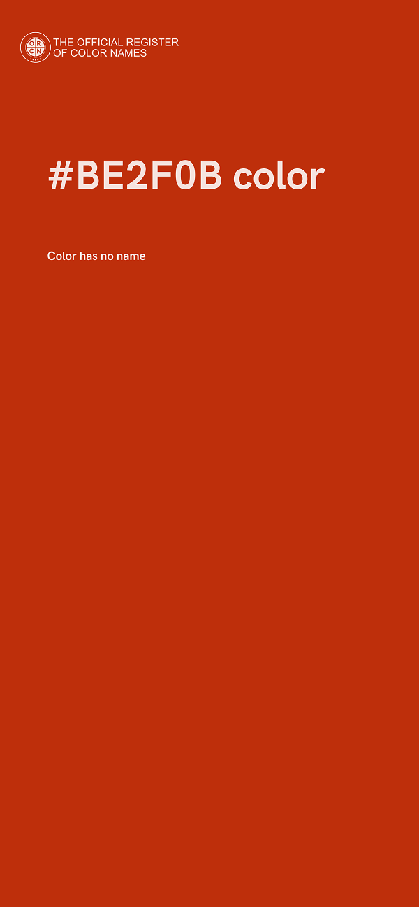 #BE2F0B color image