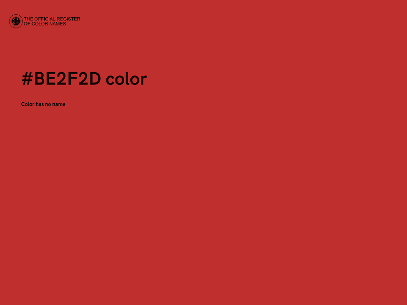 #BE2F2D color image