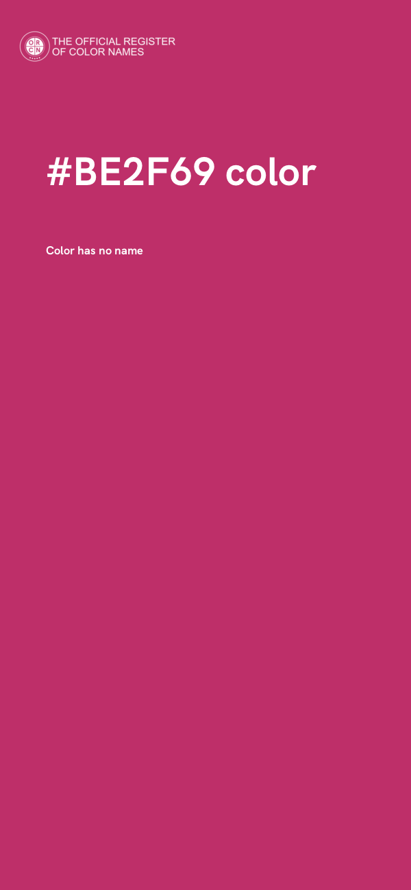 #BE2F69 color image