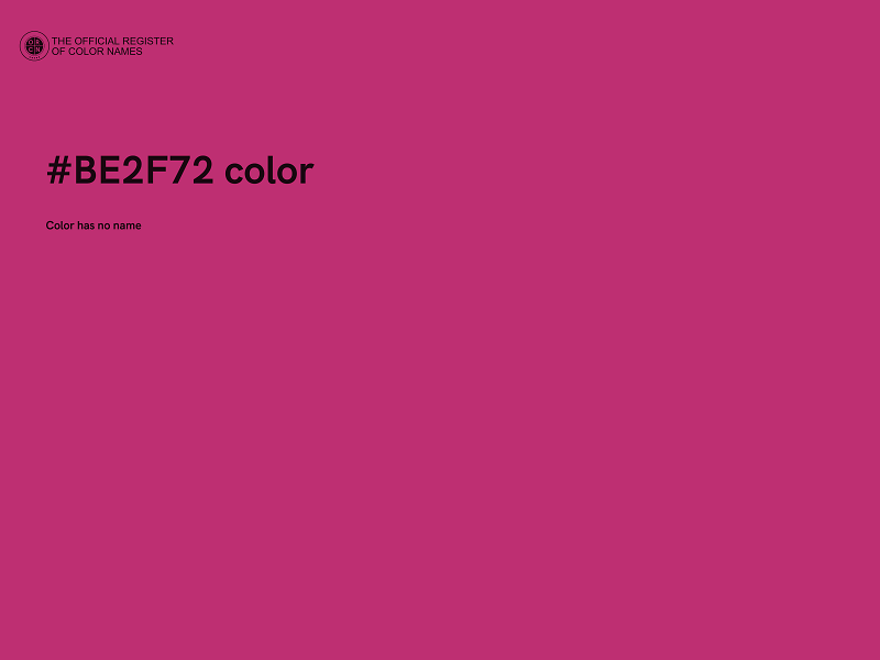 #BE2F72 color image