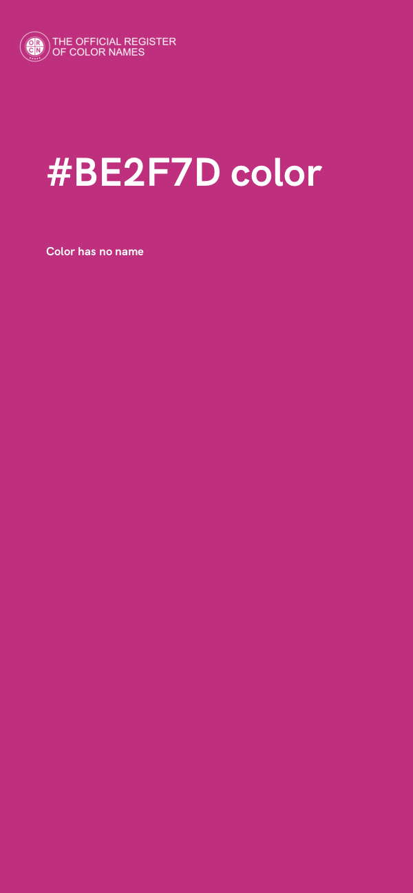 #BE2F7D color image
