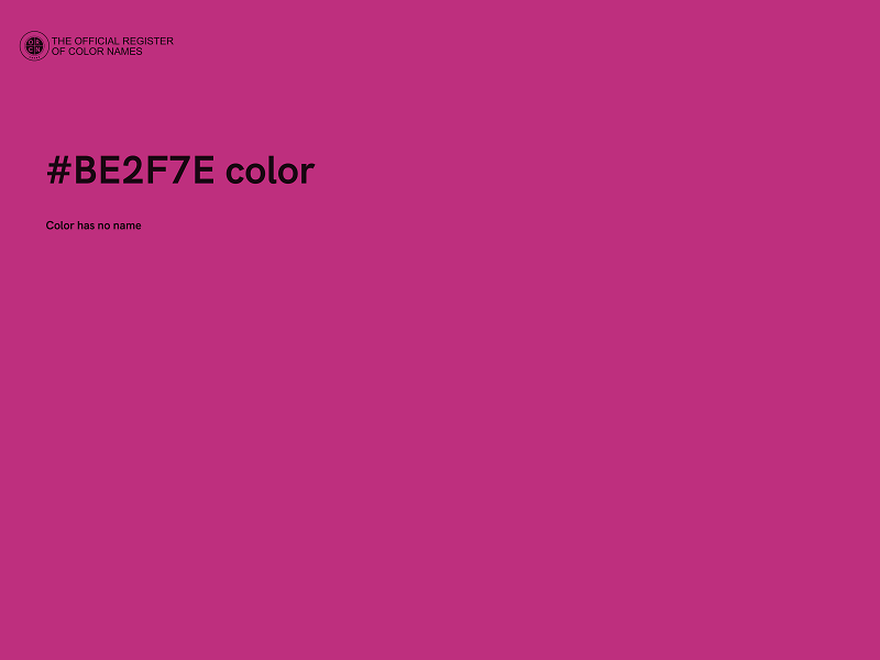 #BE2F7E color image