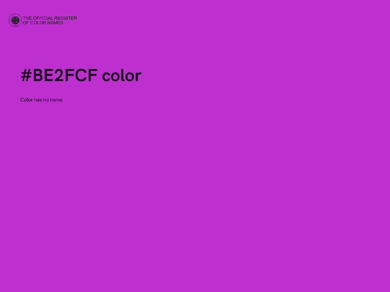 #BE2FCF color image