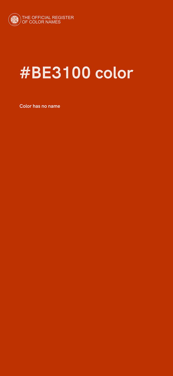 #BE3100 color image