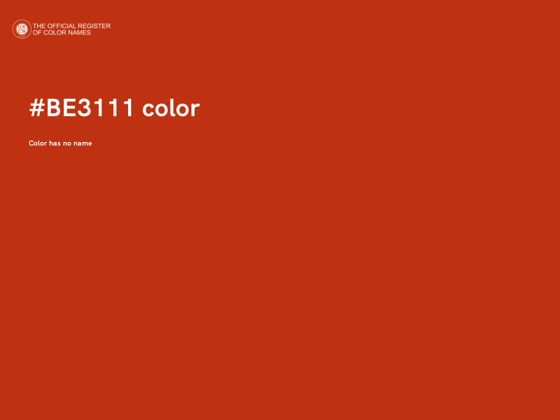 #BE3111 color image