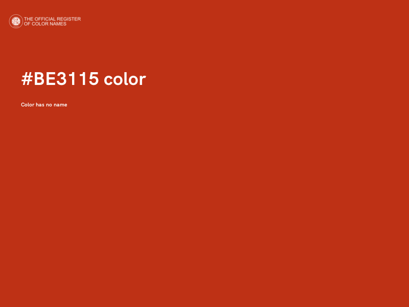 #BE3115 color image