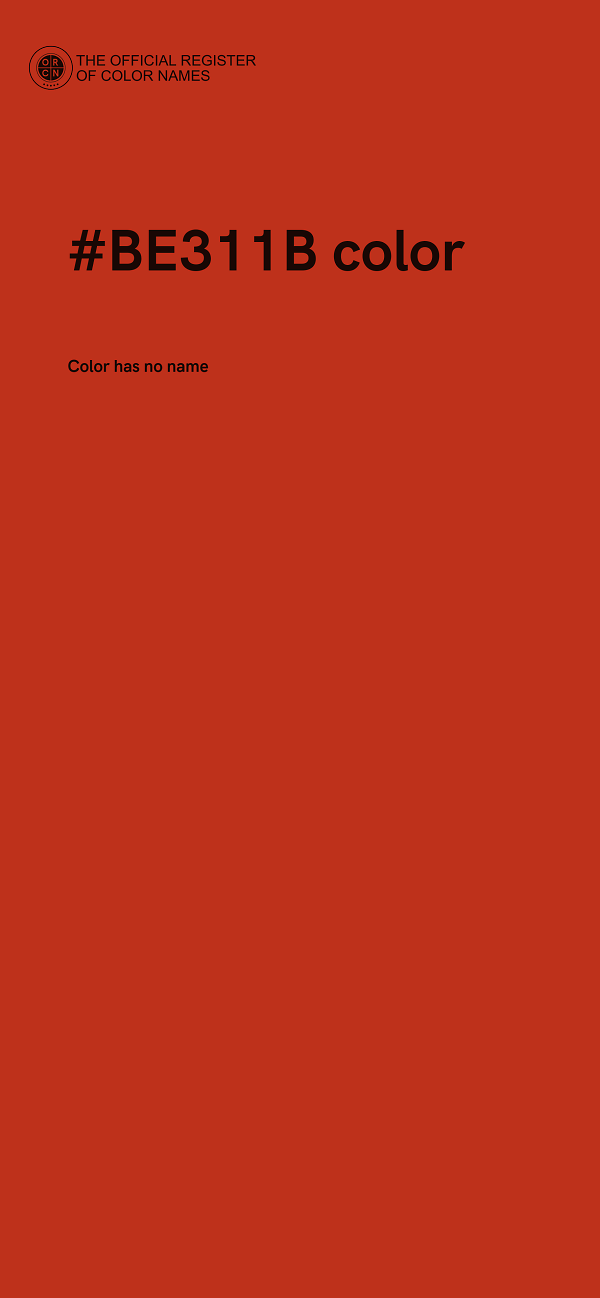 #BE311B color image