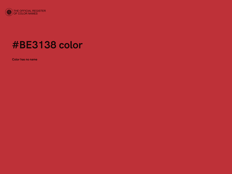 #BE3138 color image