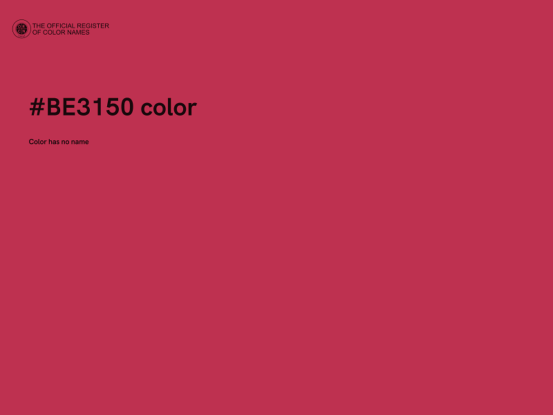 #BE3150 color image