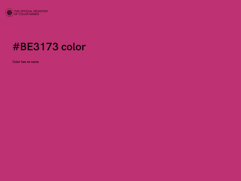 #BE3173 color image