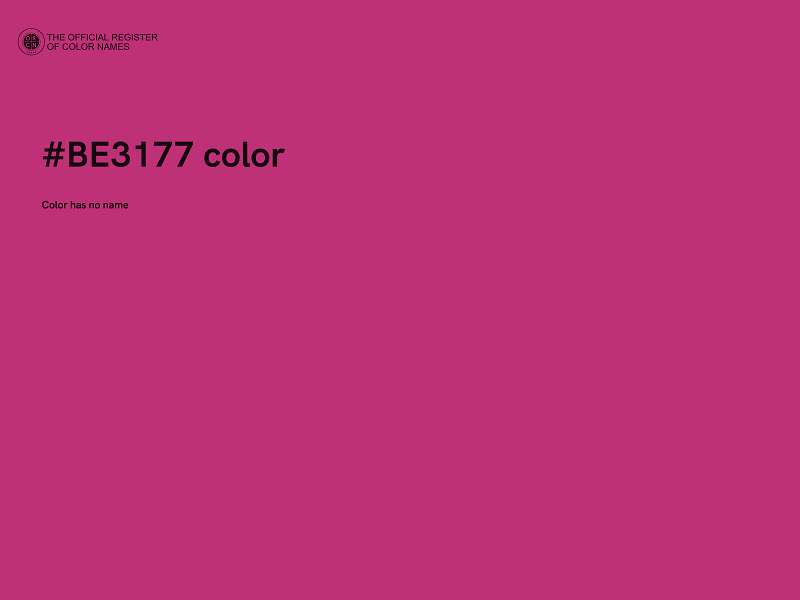 #BE3177 color image