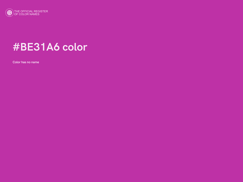 #BE31A6 color image