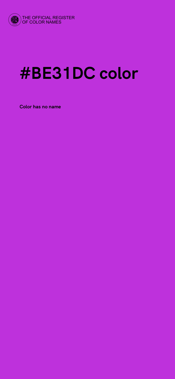 #BE31DC color image