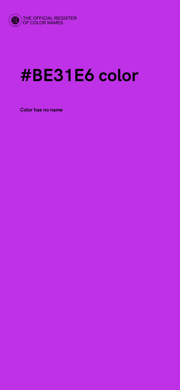 #BE31E6 color image