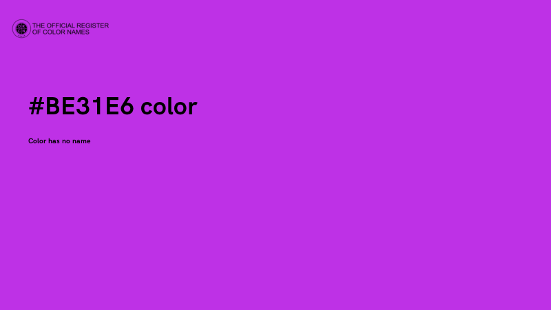#BE31E6 color image