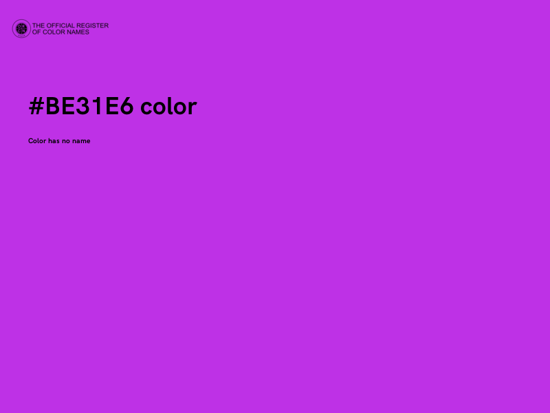 #BE31E6 color image