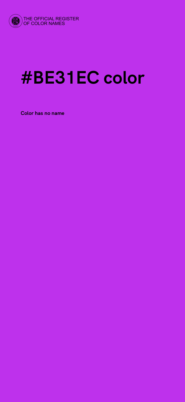 #BE31EC color image