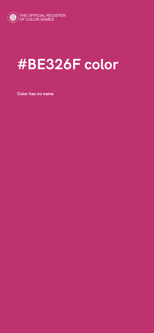 #BE326F color image