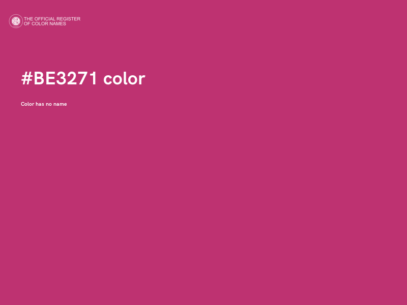 #BE3271 color image