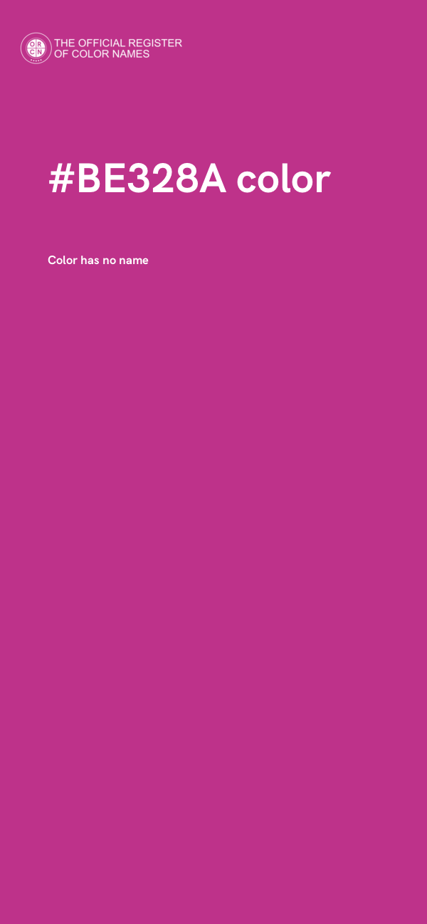 #BE328A color image