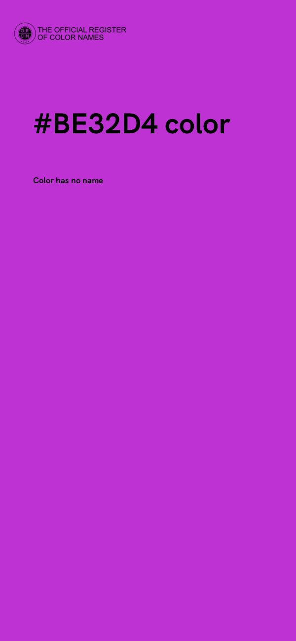 #BE32D4 color image