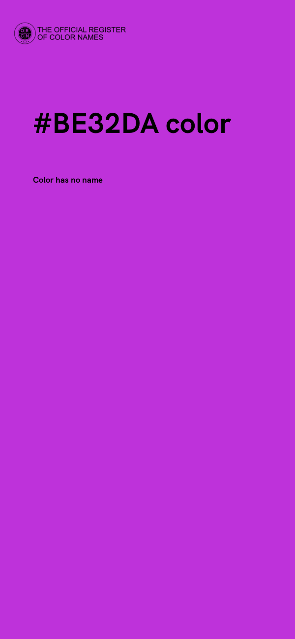 #BE32DA color image