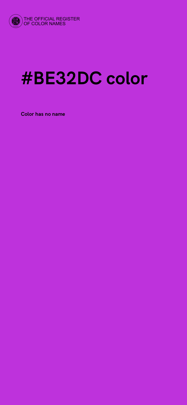 #BE32DC color image