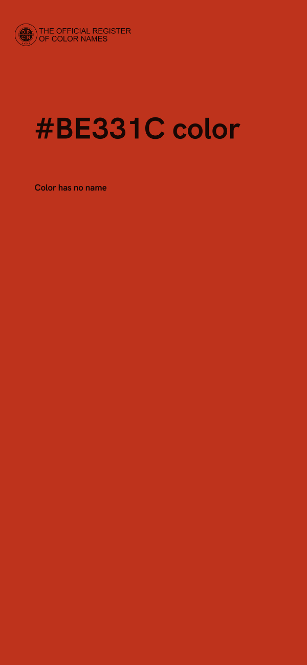 #BE331C color image