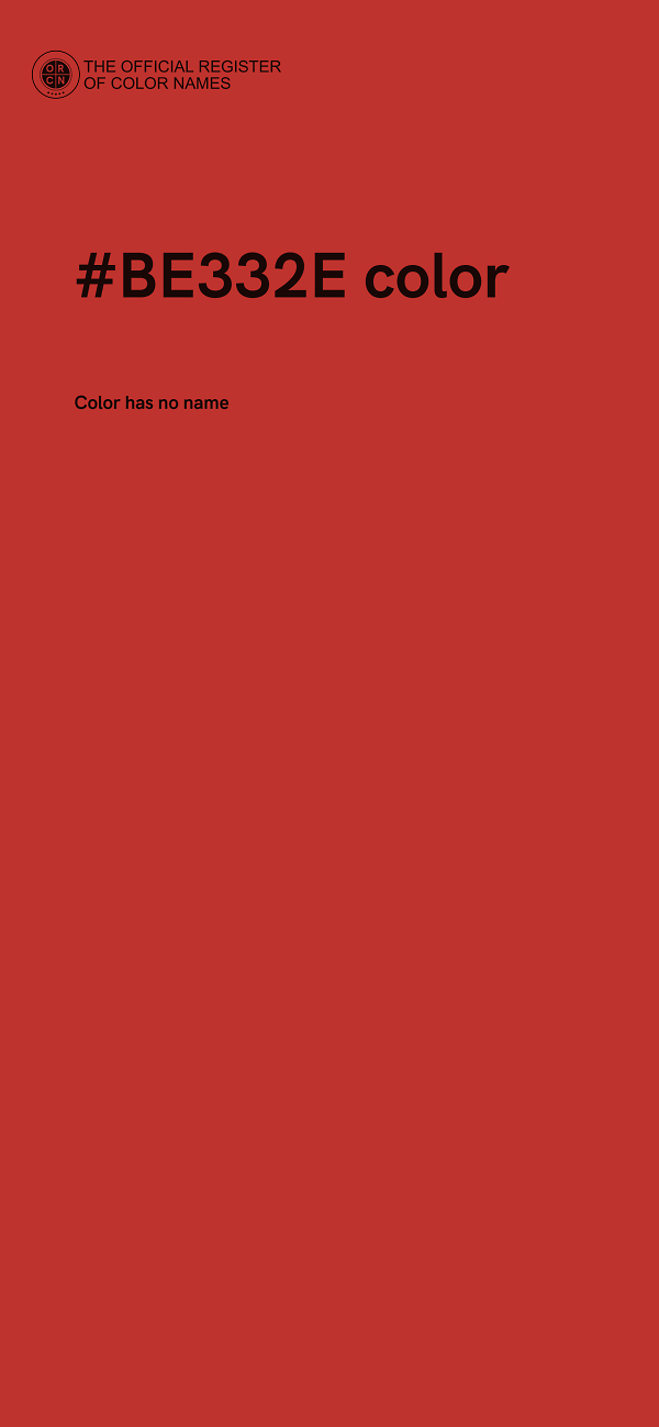 #BE332E color image