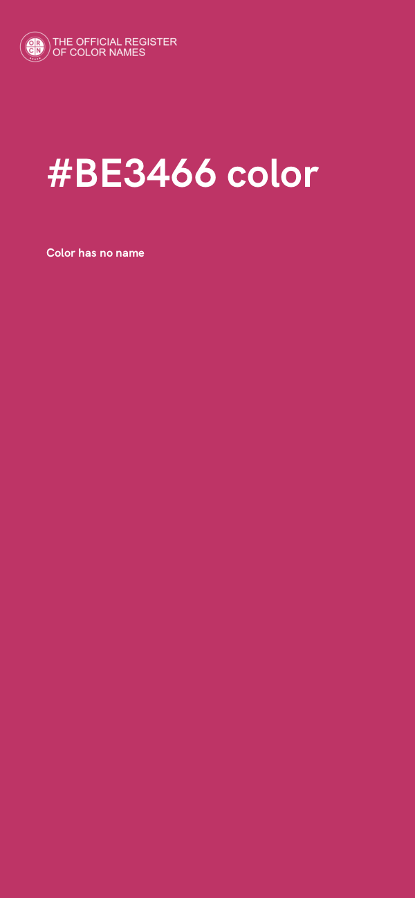 #BE3466 color image