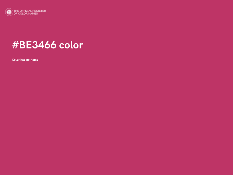 #BE3466 color image
