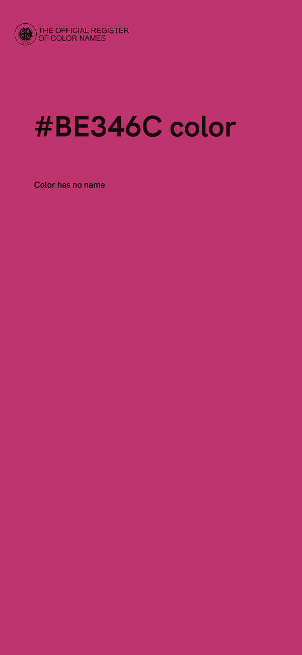 #BE346C color image