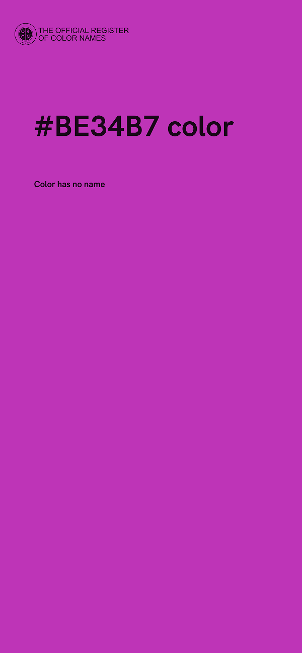 #BE34B7 color image