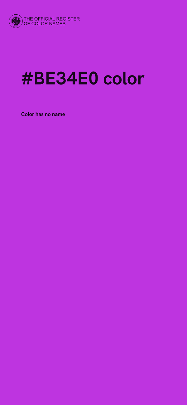 #BE34E0 color image