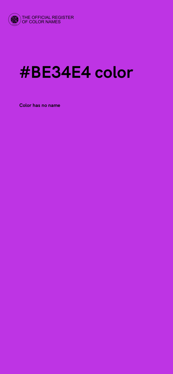 #BE34E4 color image