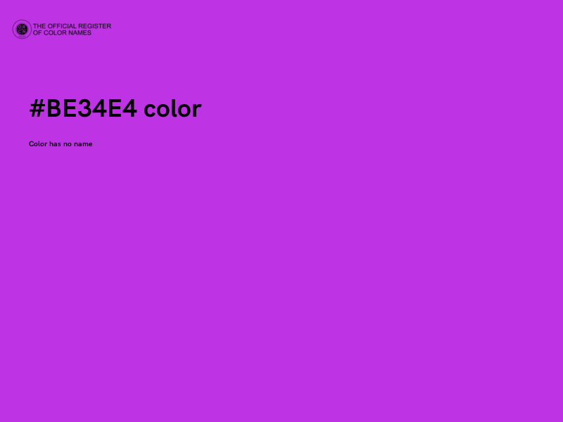 #BE34E4 color image