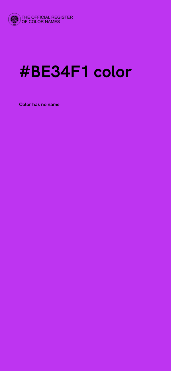 #BE34F1 color image
