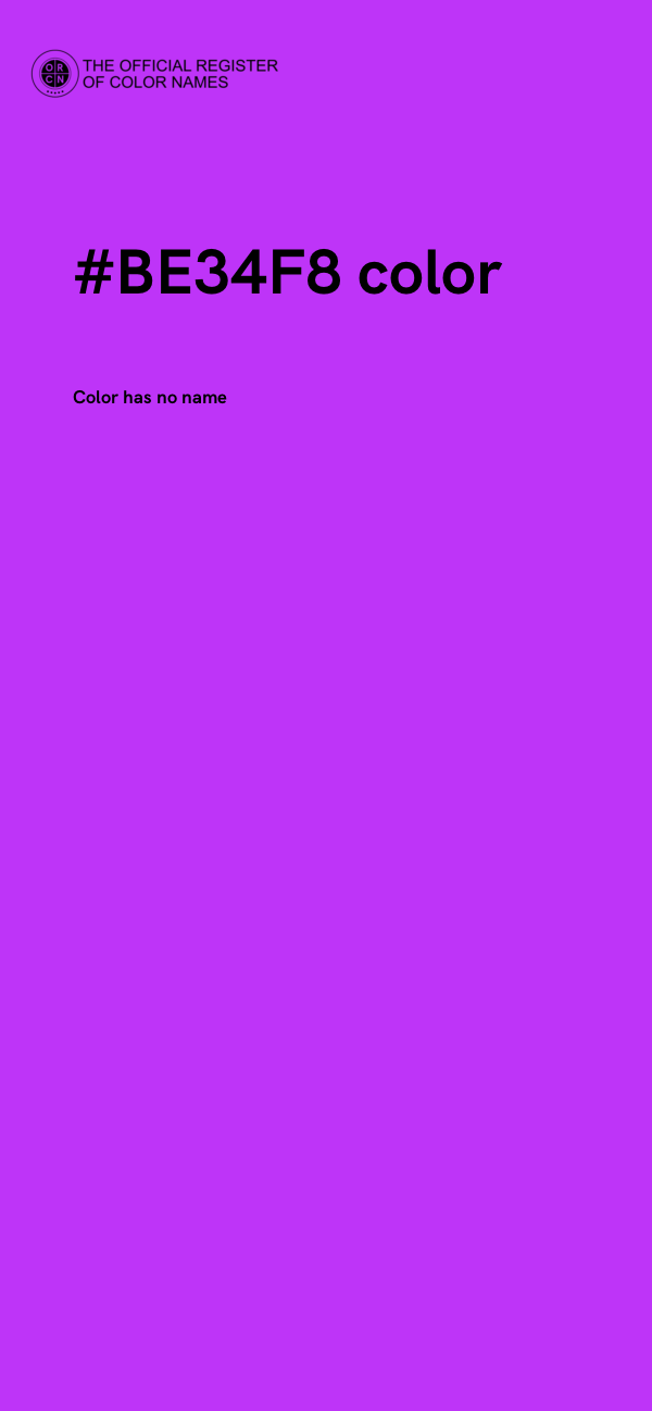 #BE34F8 color image