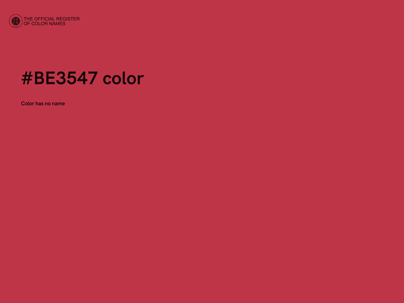 #BE3547 color image