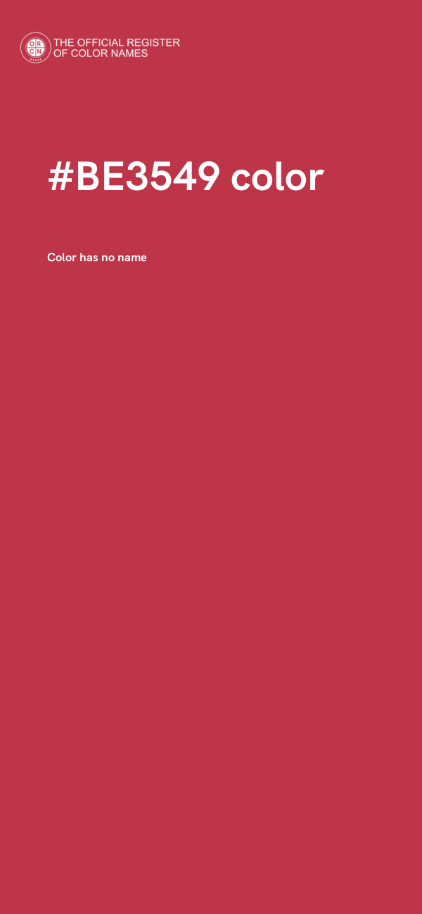 #BE3549 color image