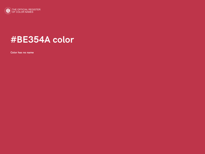 #BE354A color image