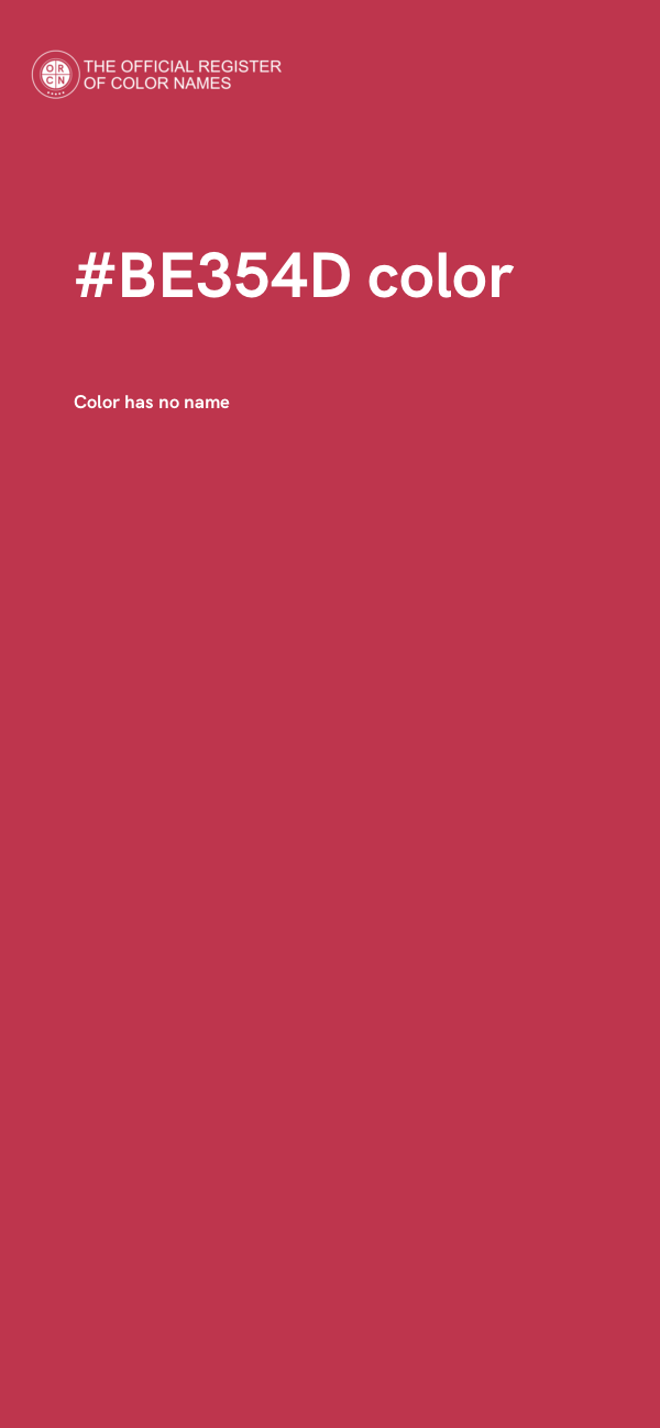#BE354D color image
