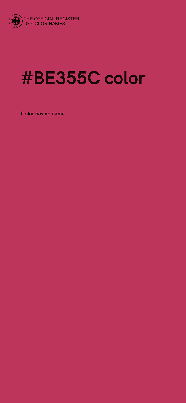 #BE355C color image